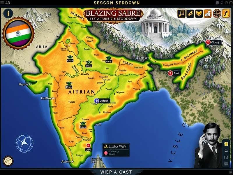 Blazing Sabre Showdown Future India Map